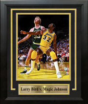 Larry Bird v. Magic Johnson 8" x 10" Framed Basketball Photo - Dynasty Sports & Framing 