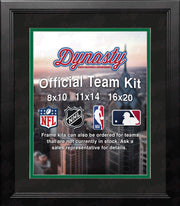NHL Hockey Photo Picture Frame Kit - Dallas Stars (Black Matting, Green Trim) - Dynasty Sports & Framing 
