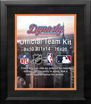 NHL Hockey Photo Picture Frame Kit - Anaheim Ducks (Black Matting, Orange Trim) - Dynasty Sports & Framing 