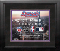 MLB Baseball Photo Picture Frame Kit - Colorado Rockies (Black Matting, Purple Trim) - Dynasty Sports & Framing 