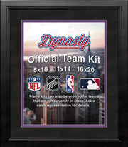 NBA Basketball Photo Picture Frame Kit - Sacramento Kings (Black Matting, Purple Trim) - Dynasty Sports & Framing 