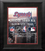NHL Hockey Photo Picture Frame Kit - New Jersey Devils (Black Matting, Red Trim) - Dynasty Sports & Framing 