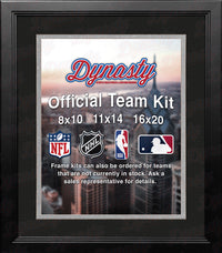 NBA Basketball Photo Picture Frame Kit - San Antonio Spurs (Black Matting, Silver Trim) - Dynasty Sports & Framing 