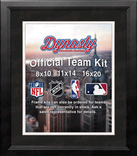 MLB Baseball Photo Picture Frame Kit - Chicago White Sox (Black Matting, White Trim) - Dynasty Sports & Framing 