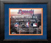 NHL Hockey Photo Picture Frame Kit - Edmonton Oilers (Blue Matting, Orange Trim) - Dynasty Sports & Framing 