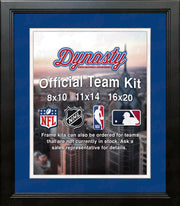 NBA Basketball Photo Picture Frame Kit - Charlotte Hornets (Blue Matting, White Trim) - Dynasty Sports & Framing 