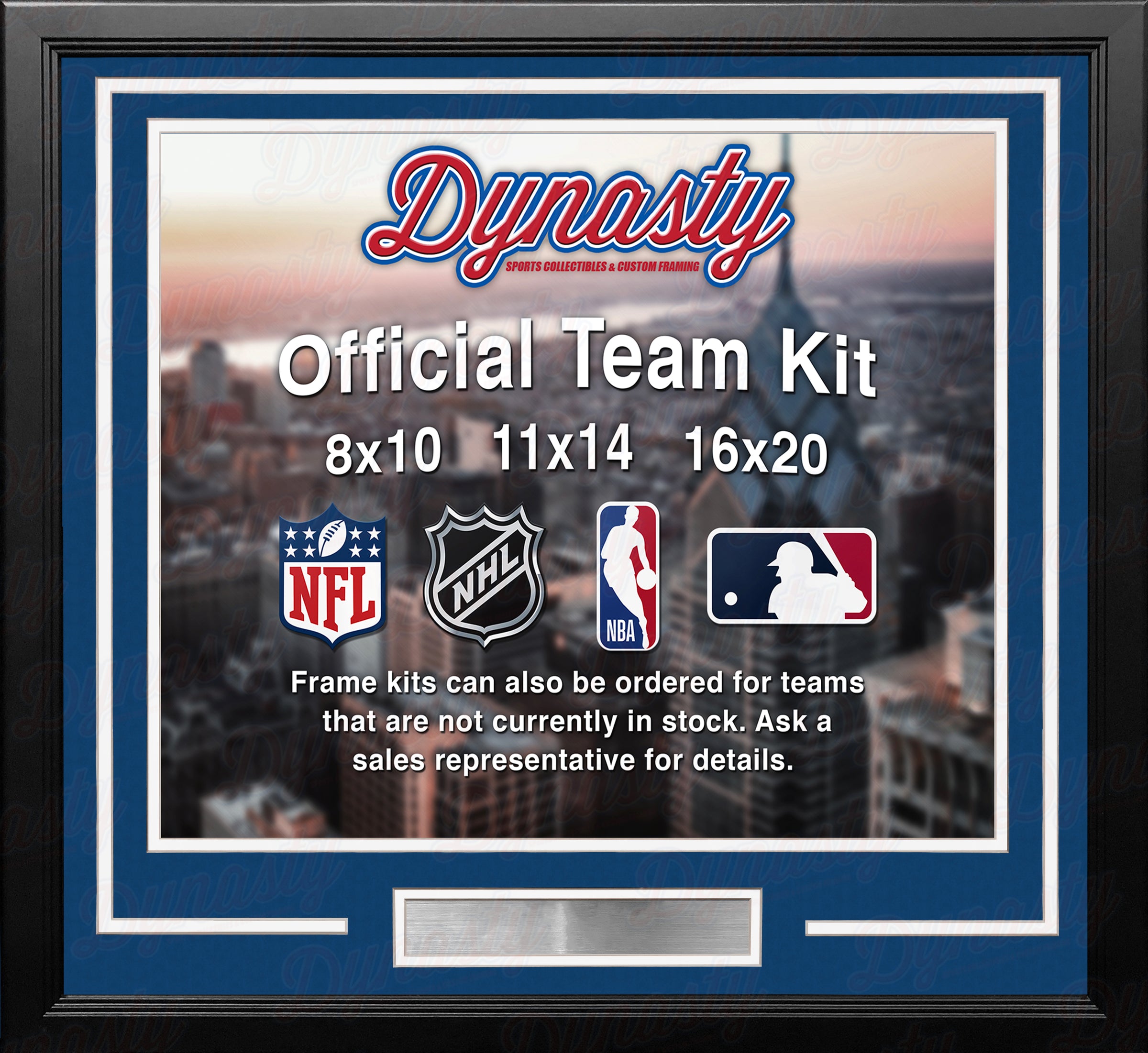 Los Angeles Rams Custom NFL Football 11x14 Picture Frame Kit (Multiple Colors) - Dynasty Sports & Framing 