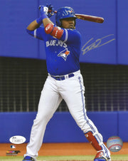 Vladimir Guerrero, Jr. At-Bat Toronto Blue Jays Autographed Baseball Photo - Dynasty Sports & Framing 