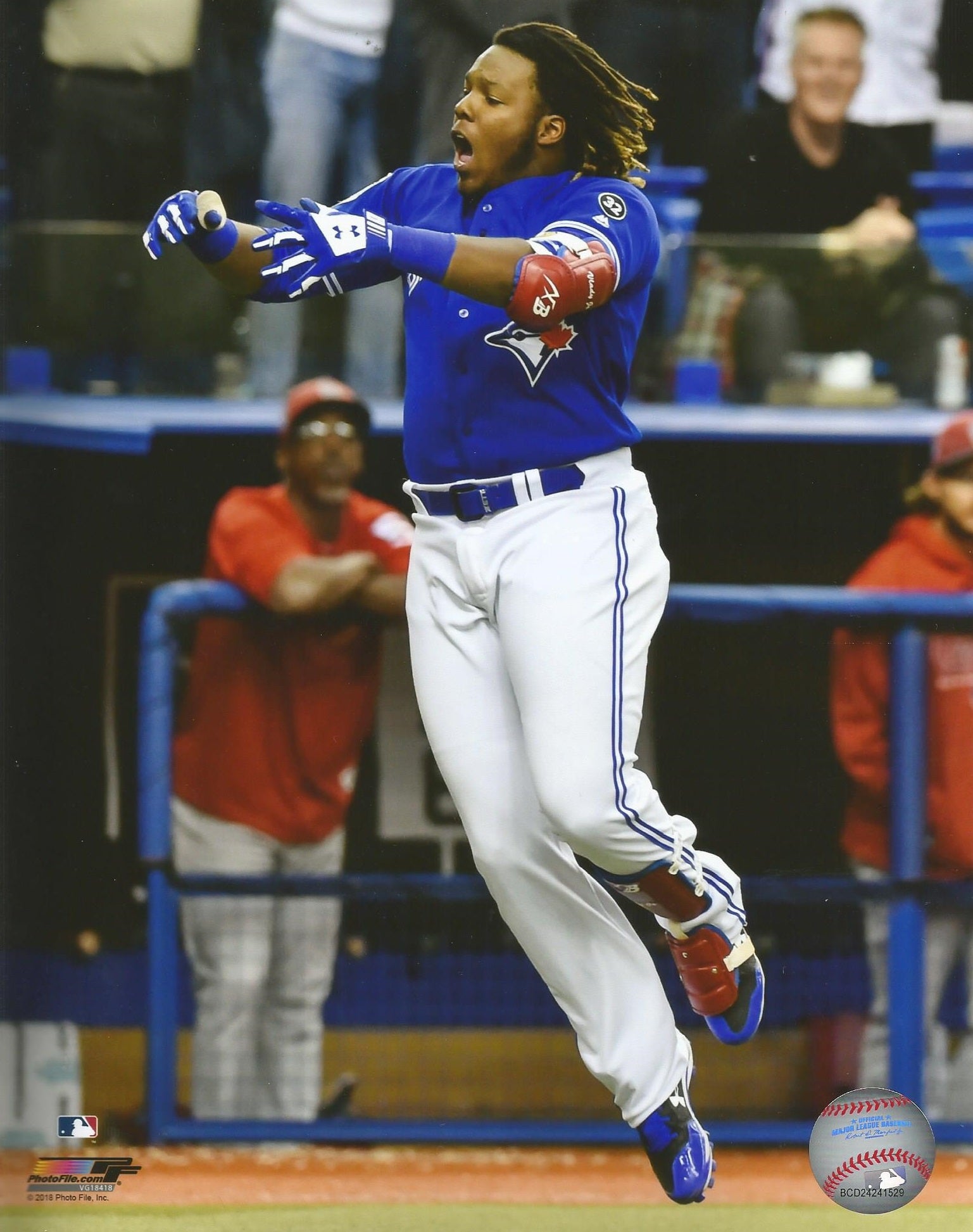 Vladimir Guerrero, Jr. Walk-Off Home Run Celebration Toronto Blue Jays Baseball Photo - Dynasty Sports & Framing 