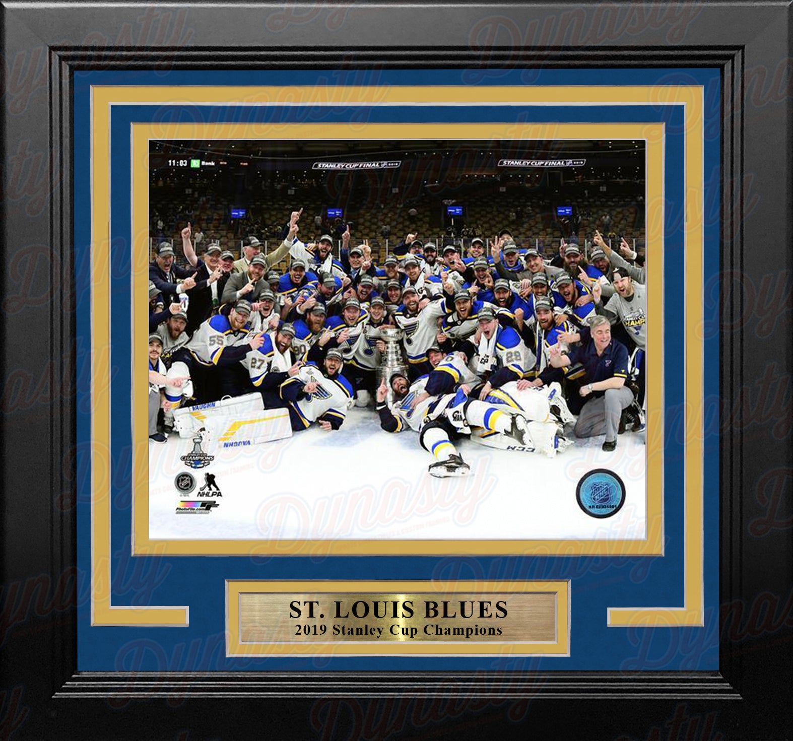 St. Louis Blues 2019 Stanley Cup Champions Team Celebration 8" x 10" Framed Hockey Photo - Dynasty Sports & Framing 