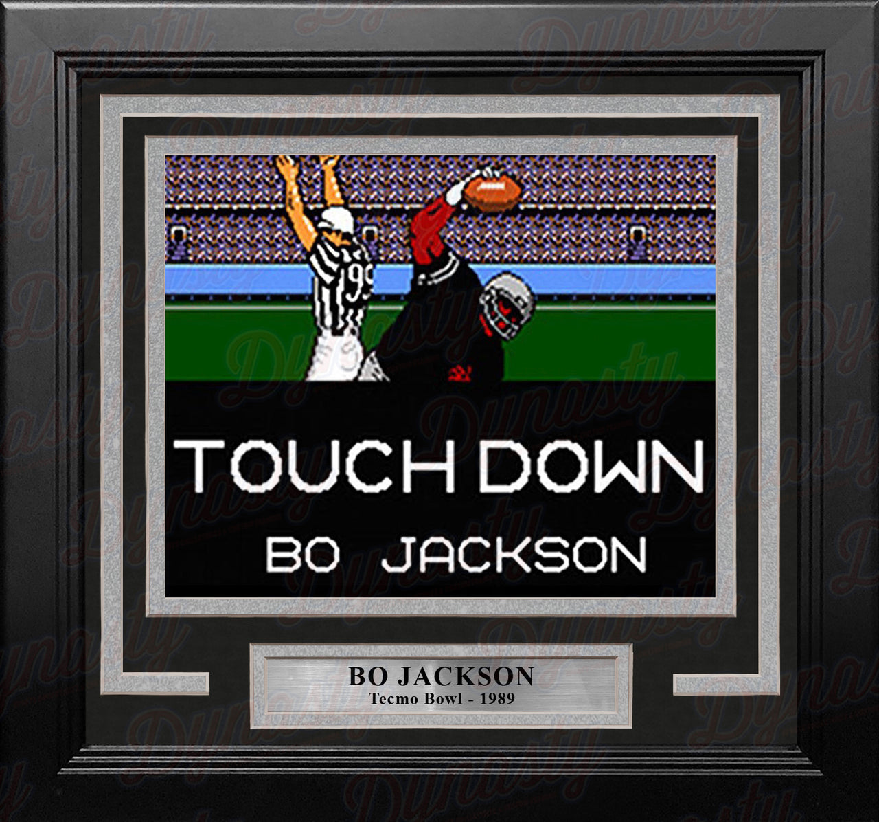 Bo Jackson Tecmo Bowl Touchdown 8" x 10" Framed Video Game Football Photo - Dynasty Sports & Framing 