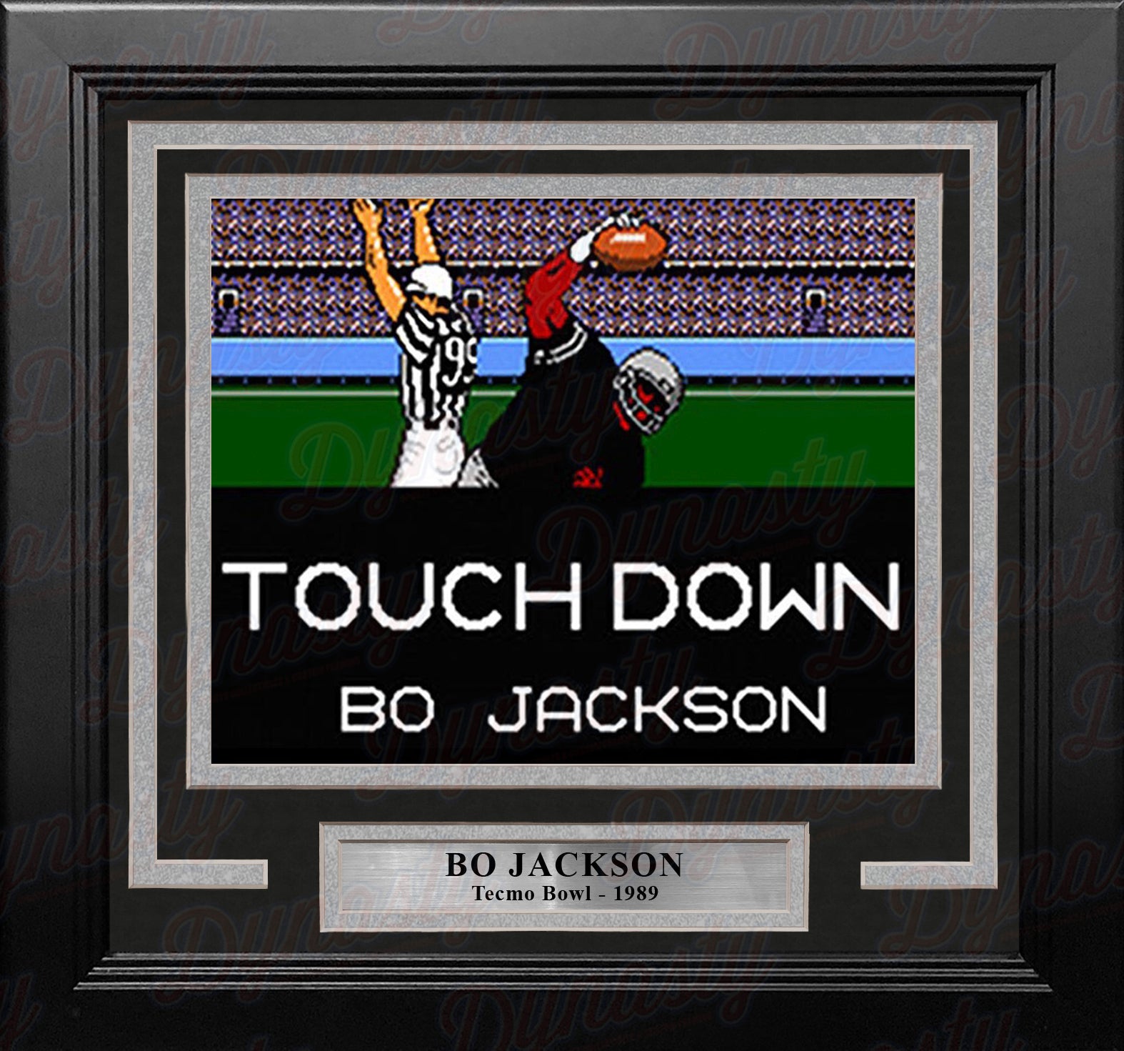 Bo Jackson Tecmo Bowl Touchdown 8" x 10" Framed Video Game Football Photo - Dynasty Sports & Framing 