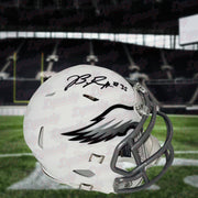 Boston Scott Philadelphia Eagles Autographed Flat White Alternate Revolution Mini Football Helmet - Dynasty Sports & Framing 