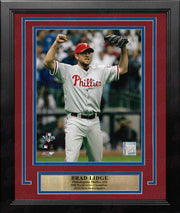 Brad Lidge 2008 Playoff Action Philadelphia Phillies 8" x 10" Framed Baseball Photo - Dynasty Sports & Framing 
