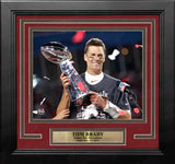 Tom Brady Super Bowl Champions Lombardi Trophy Tampa Bay Buccaneers 8" x 10" Framed Football Photo - Dynasty Sports & Framing 