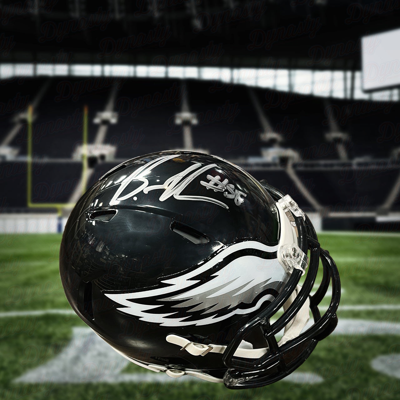 Brandon Graham Philadelphia Eagles Autographed Alternate Black Speed Mini-Helmet - Dynasty Sports & Framing 