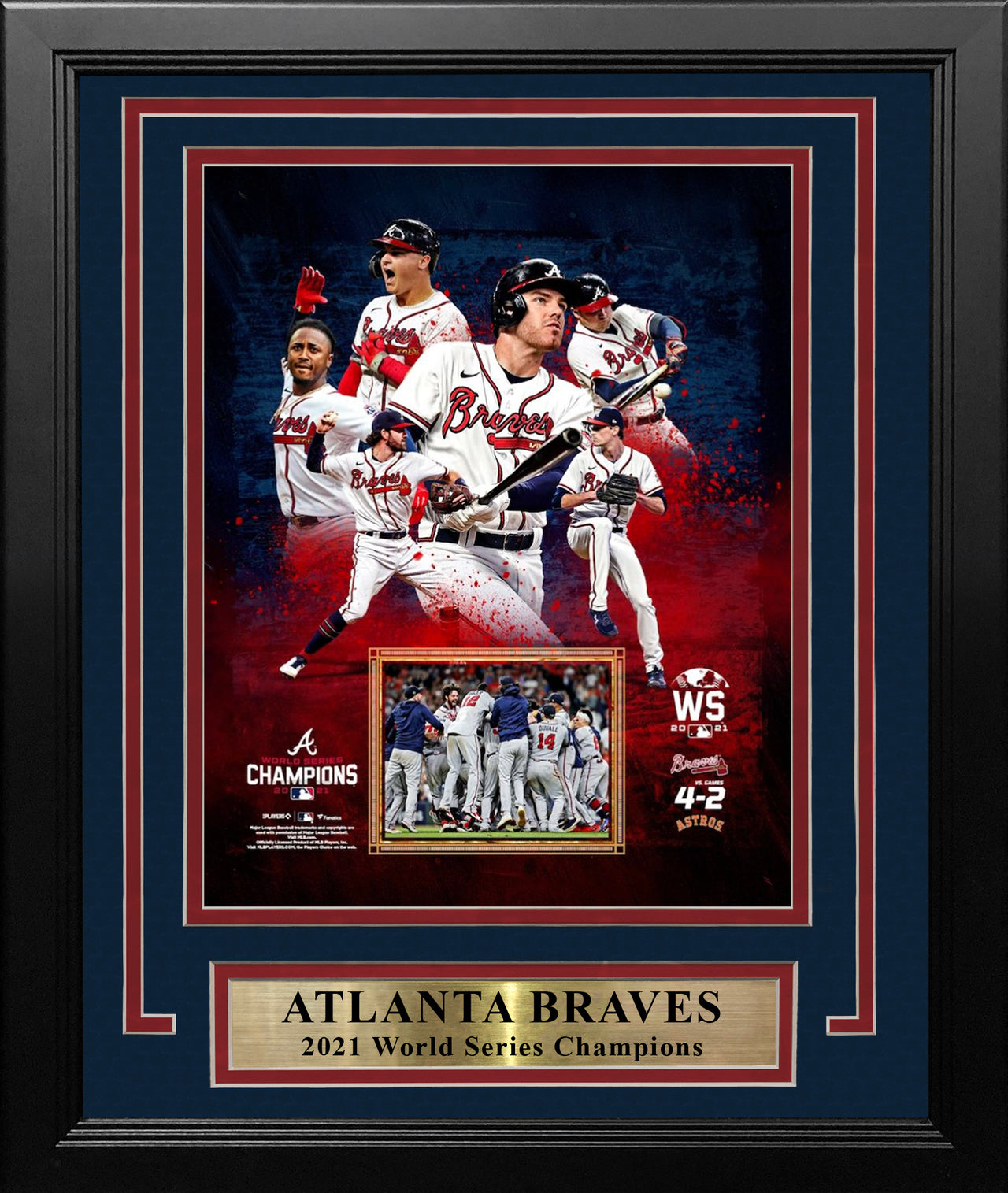 Atlanta Braves 2021 World Series Champions 8" x 10" Framed Baseball Collage Photo - Dynasty Sports & Framing 