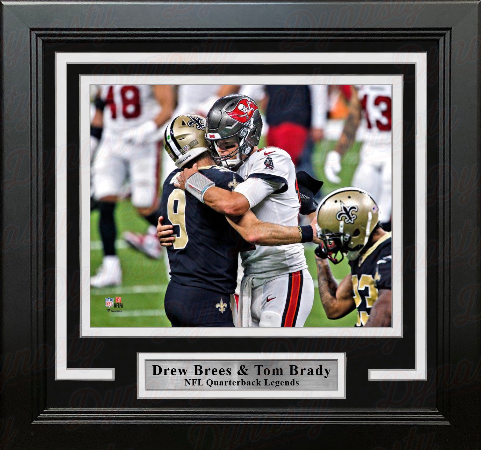 Drew Brees and Tom Brady 8" x 10" Framed Quarterback Legends Football Photo - Dynasty Sports & Framing 