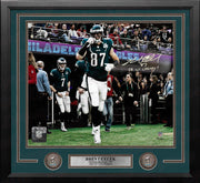 Brent Celek Super Bowl Entrance Philadelphia Eagles Autographed Framed Football Photo - Dynasty Sports & Framing 