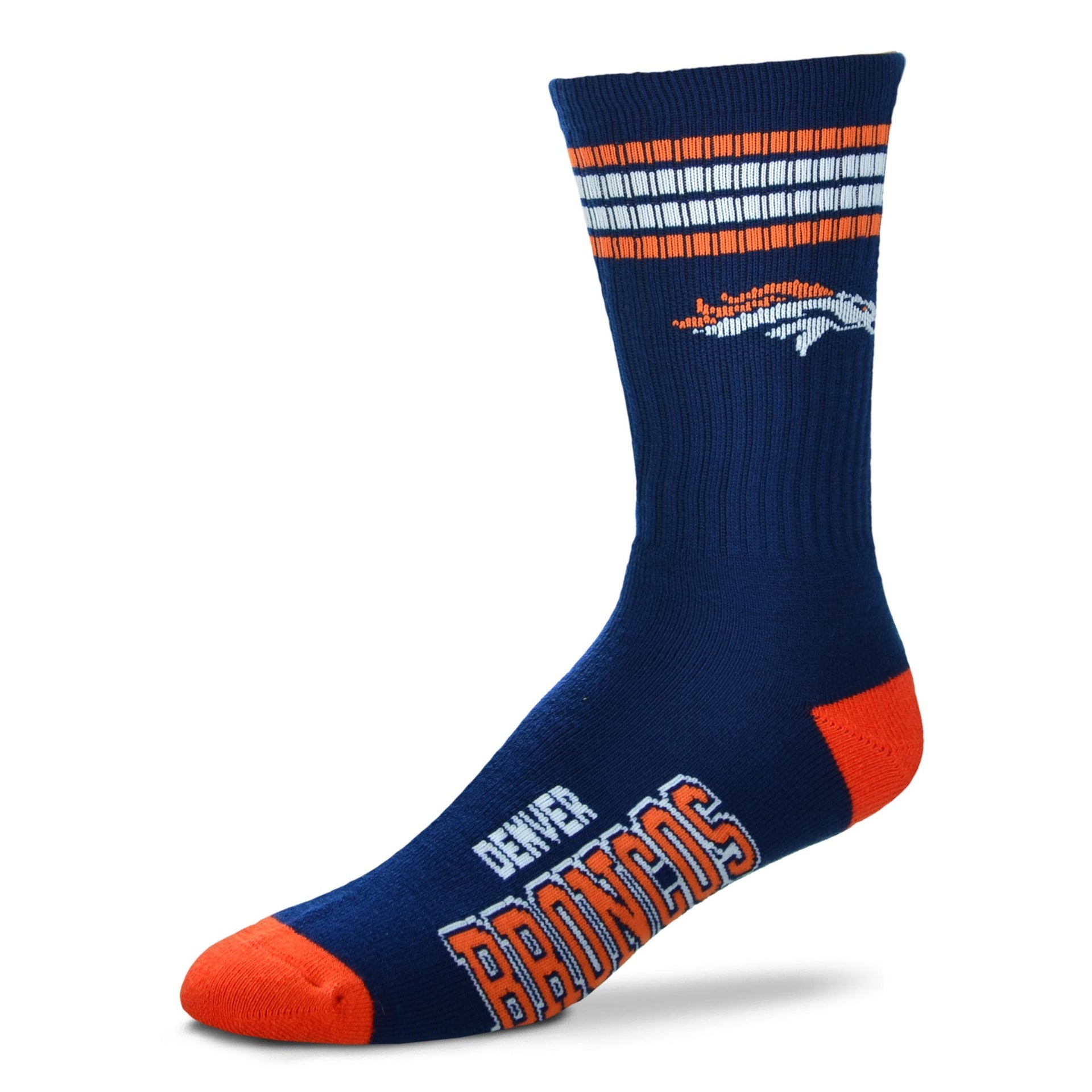 Denver Broncos Men's 4 Stripe Deuce Socks - Dynasty Sports & Framing 