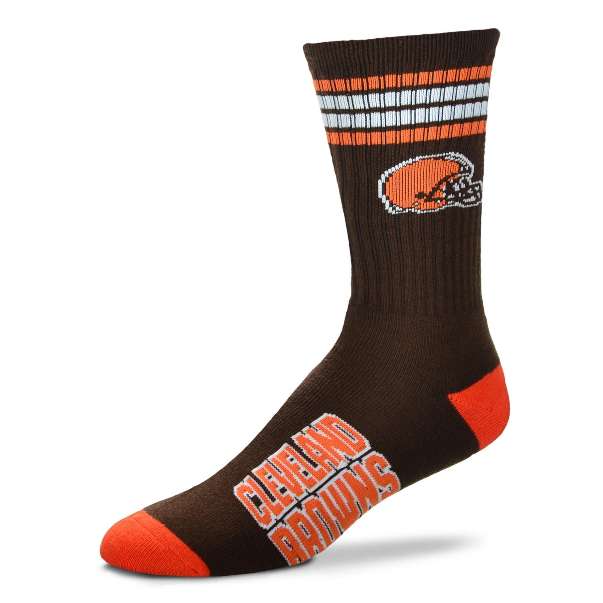 Cleveland Browns Men's 4 Stripe Deuce Socks - Dynasty Sports & Framing 