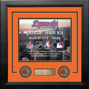 NFL Football Photo Picture Frame Kit - Cleveland Browns (Orange Matting, Brown Trim) - Dynasty Sports & Framing 