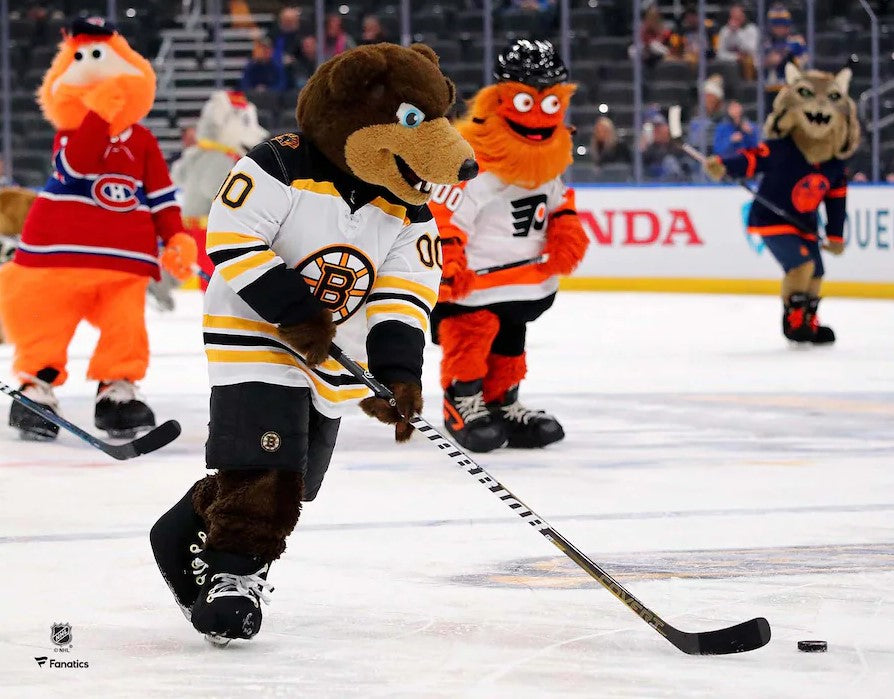 Blades Skating on the Ice Boston Bruins 8" x 10" Mascot Photo - Dynasty Sports & Framing 