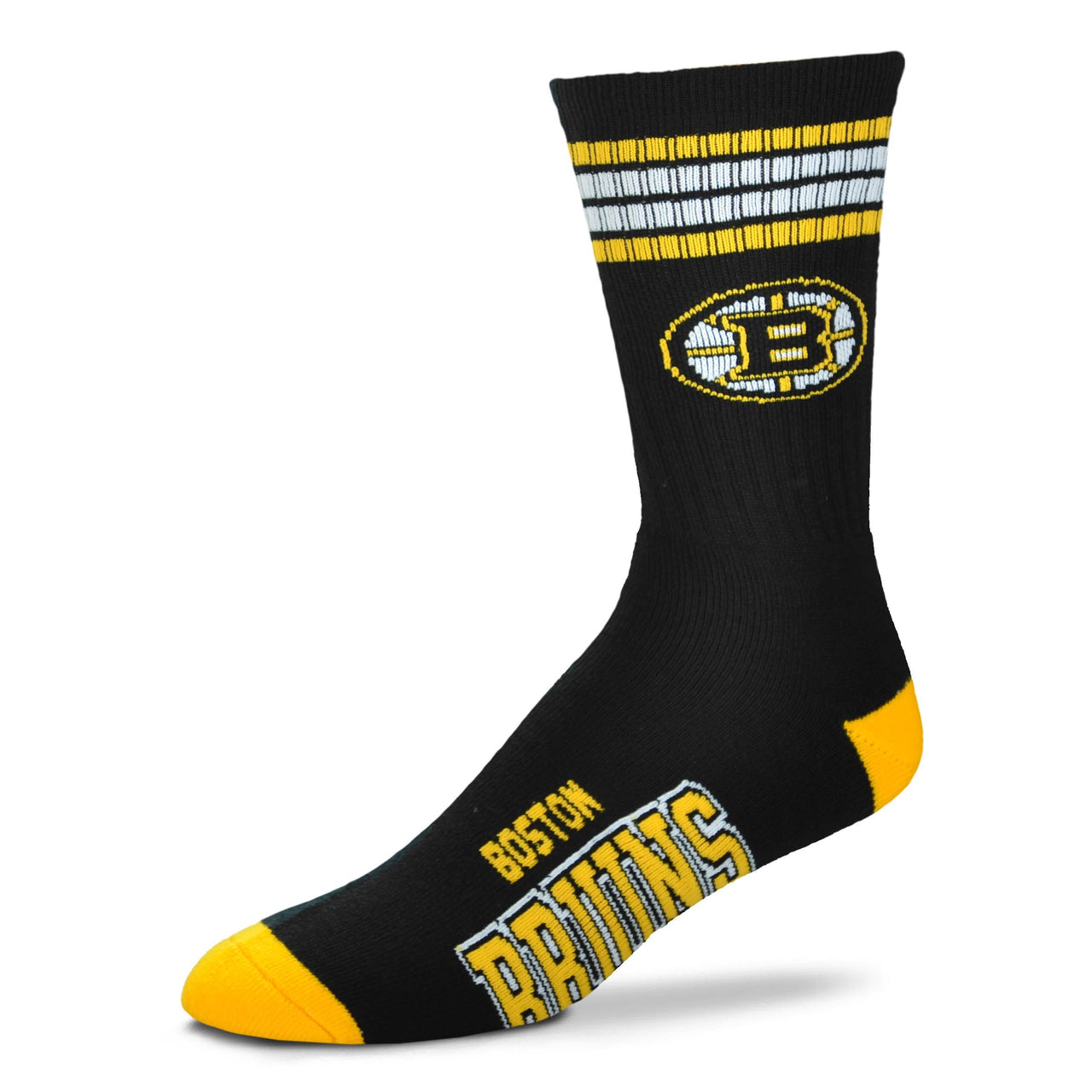 Boston Bruins Men's 4 Stripe Deuce Socks - Dynasty Sports & Framing 