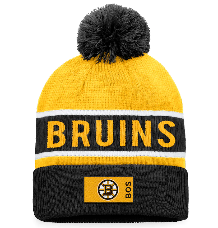 Boston Bruins Authentic Pro Rink Knit Pom Hat - Dynasty Sports & Framing 
