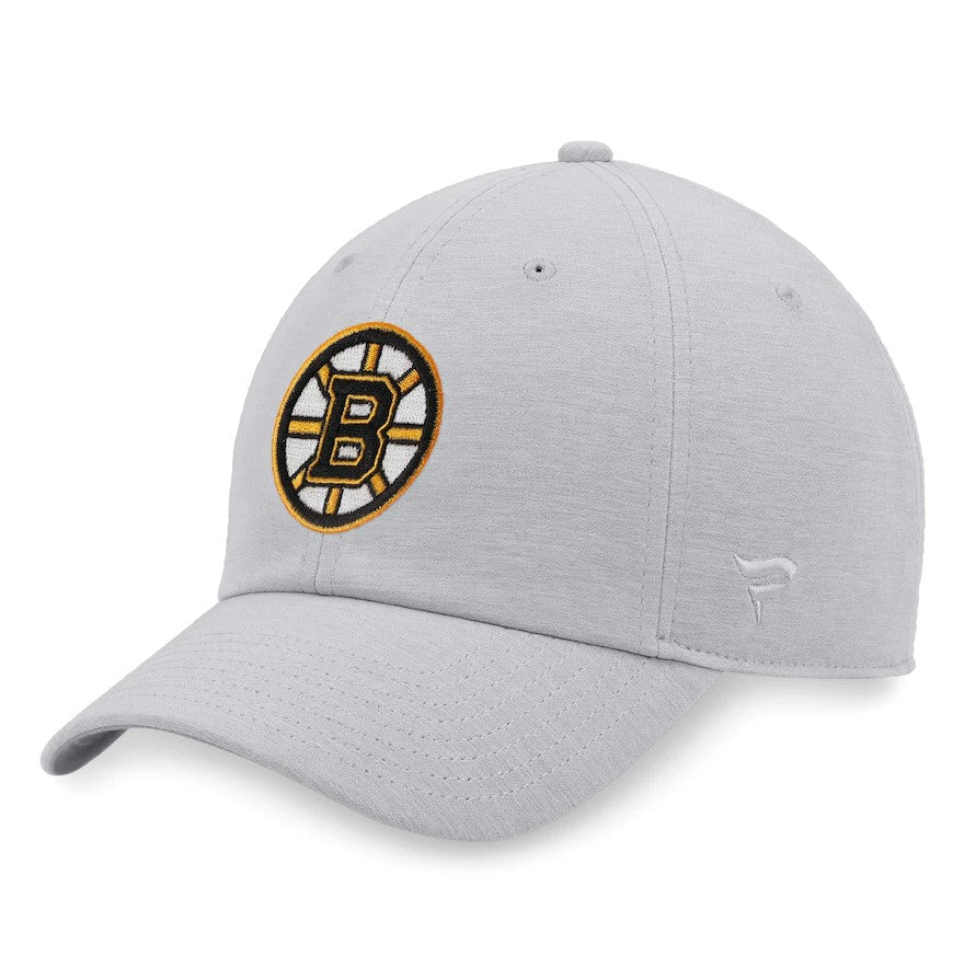 Boston Bruins Logo Adjustable Hat - Heather Gray - Dynasty Sports & Framing 