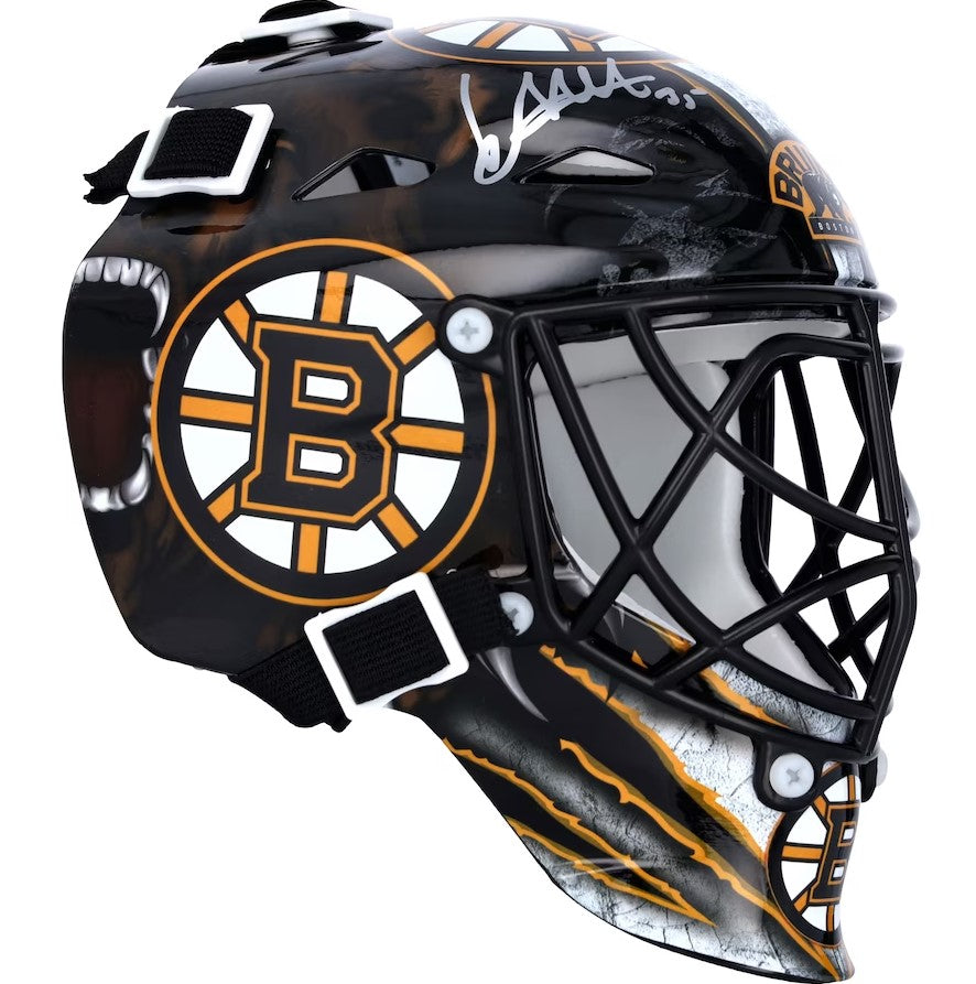 Linus Ullmark Boston Bruins Autographed NHL Hockey Goalie Mini-Mask - Dynasty Sports & Framing 