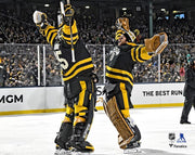 Linus Ullmark & Jeremy Swayman 2023 Winter Classic Boston Bruins Hockey Photo - Dynasty Sports & Framing 