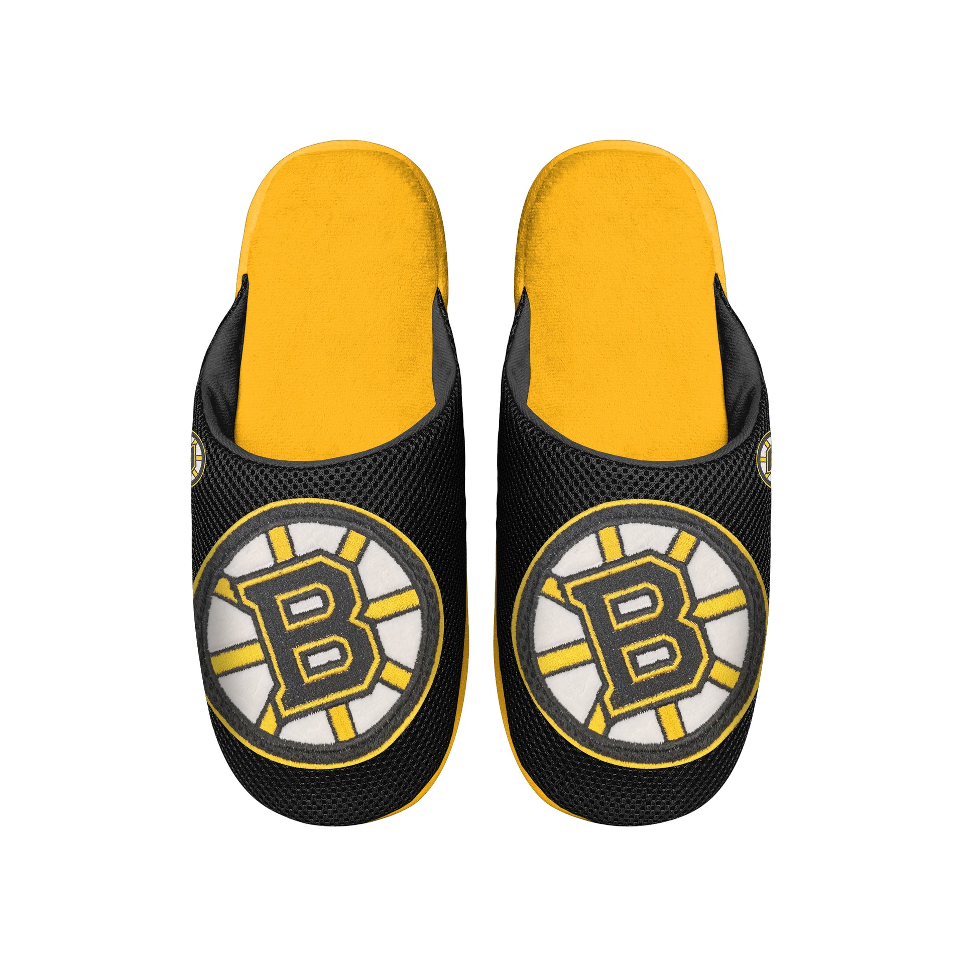 Boston Bruins Big Logo Mesh Slide Slippers - Dynasty Sports & Framing 