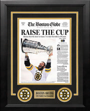 Boston Bruins 2011 Stanley Cup Champions Framed Boston Globe Photo - Dynasty Sports & Framing 