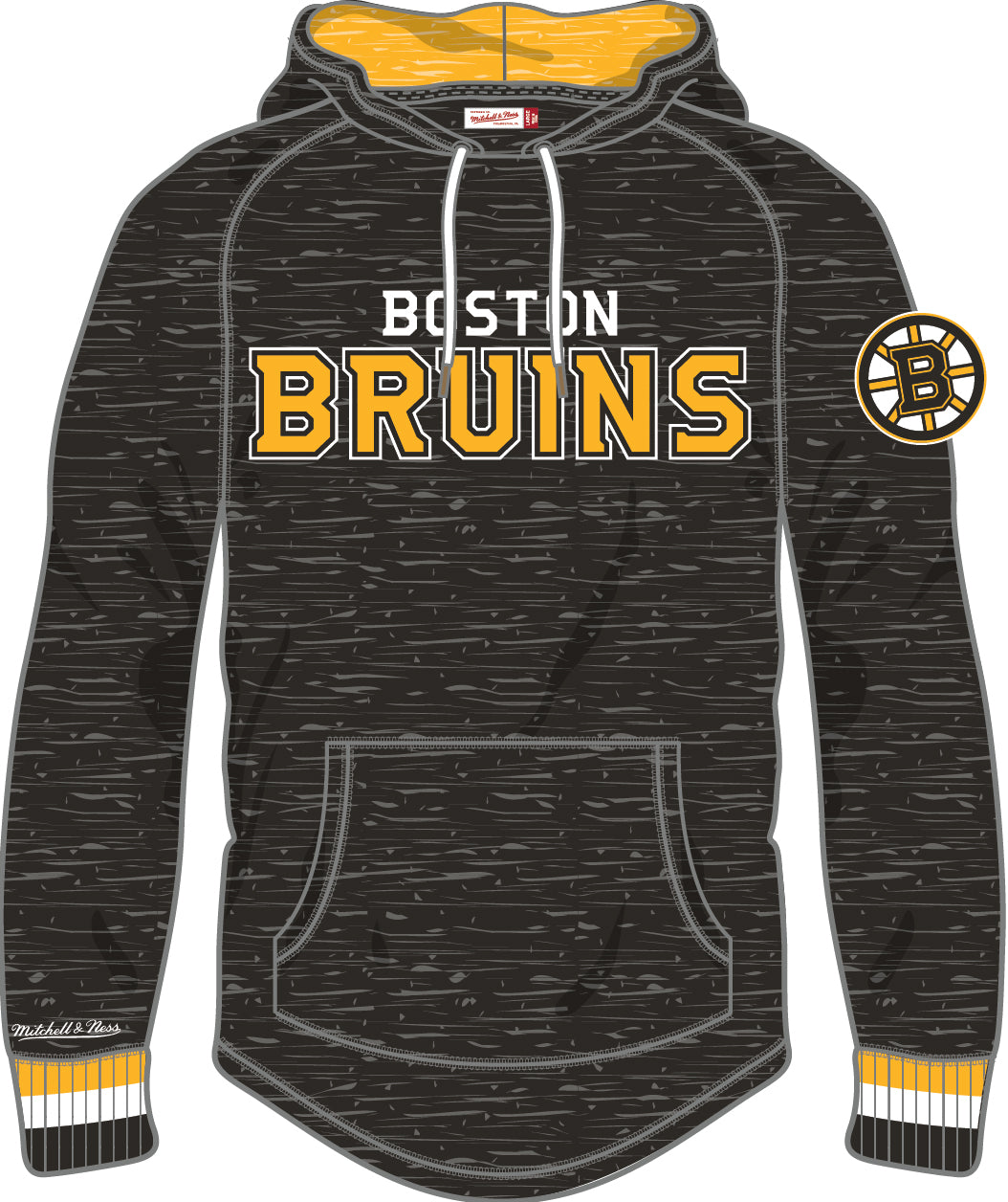 Boston Bruins Mitchell & Ness Legendary Slub Long-Sleeve Hoodie - Dynasty Sports & Framing 