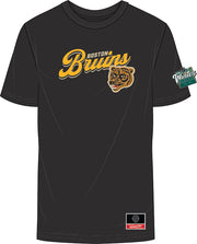 Boston Bruins Mitchell & Ness Wordmark Lockup 2023 Winter Classic T-Shirt - Dynasty Sports & Framing 