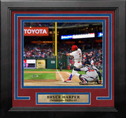 Bryce Harper Home Run Swing Philadelphia Phillies 8" x 10" Framed Baseball Photo - Dynasty Sports & Framing 