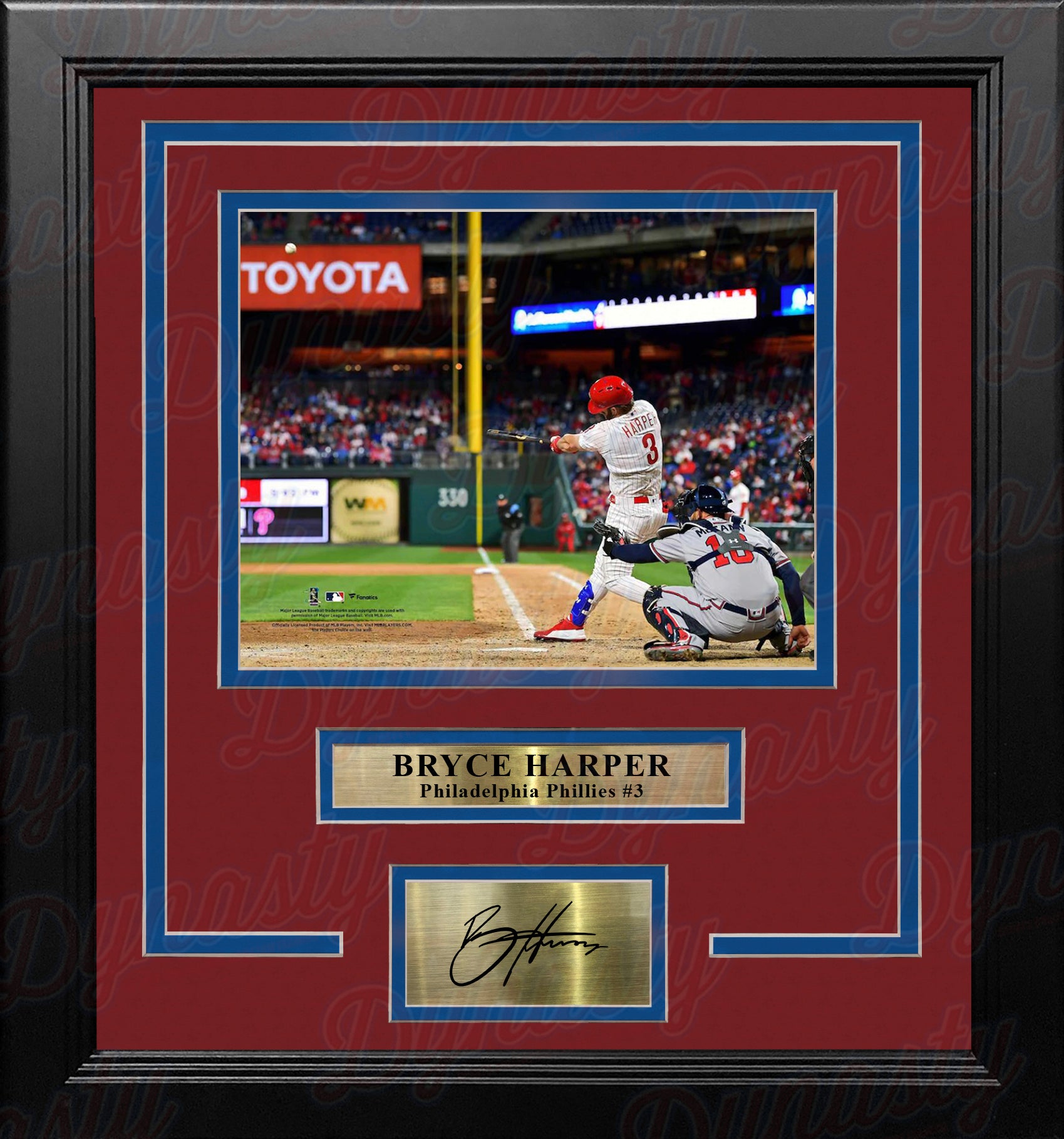 Bryce Harper Home Run Swing Philadelphia Phillies 8x10 Framed Baseball Photo with Engraved Autograph - Dynasty Sports & Framing 
