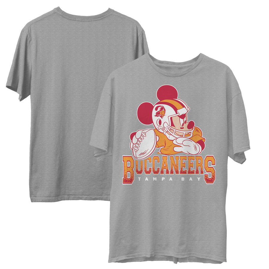 Tampa Bay Buccaneers Mickey at Quarterback Disney Vintage Football T-Shirt - Dynasty Sports & Framing 