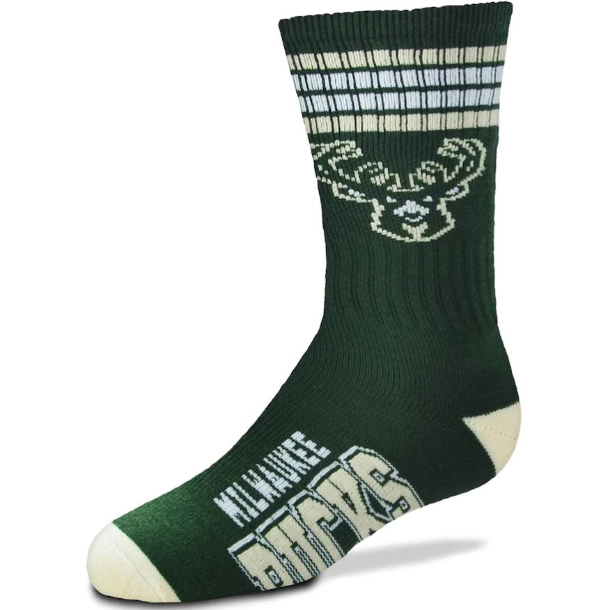 Milwaukee Bucks Men's 4 Stripe Deuce Socks - Dynasty Sports & Framing 
