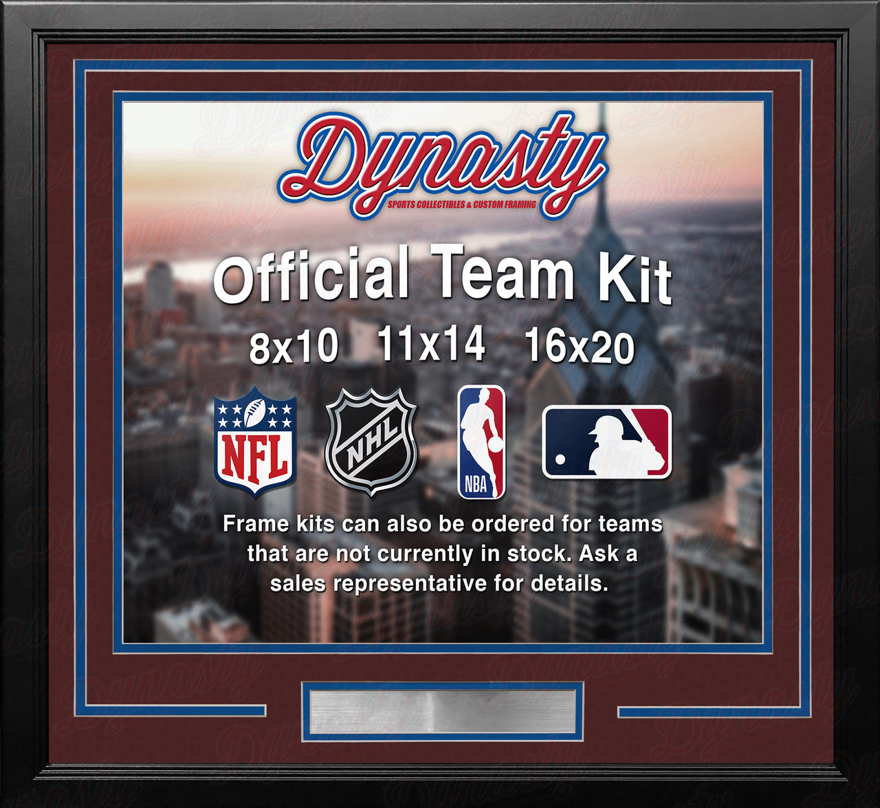 Colorado Avalanche Custom NHL Hockey 11x14 Picture Frame Kit (Multiple Colors) - Dynasty Sports & Framing 