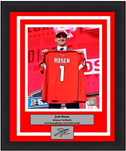 Josh Rosen Arizona Cardinals 2018 Draft 8" x 10" Framed Football Photo with Engraved Autograph - Dynasty Sports & Framing 