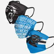 Carolina Panthers 3-Pack Match Day Face Mask Covers - Dynasty Sports & Framing 