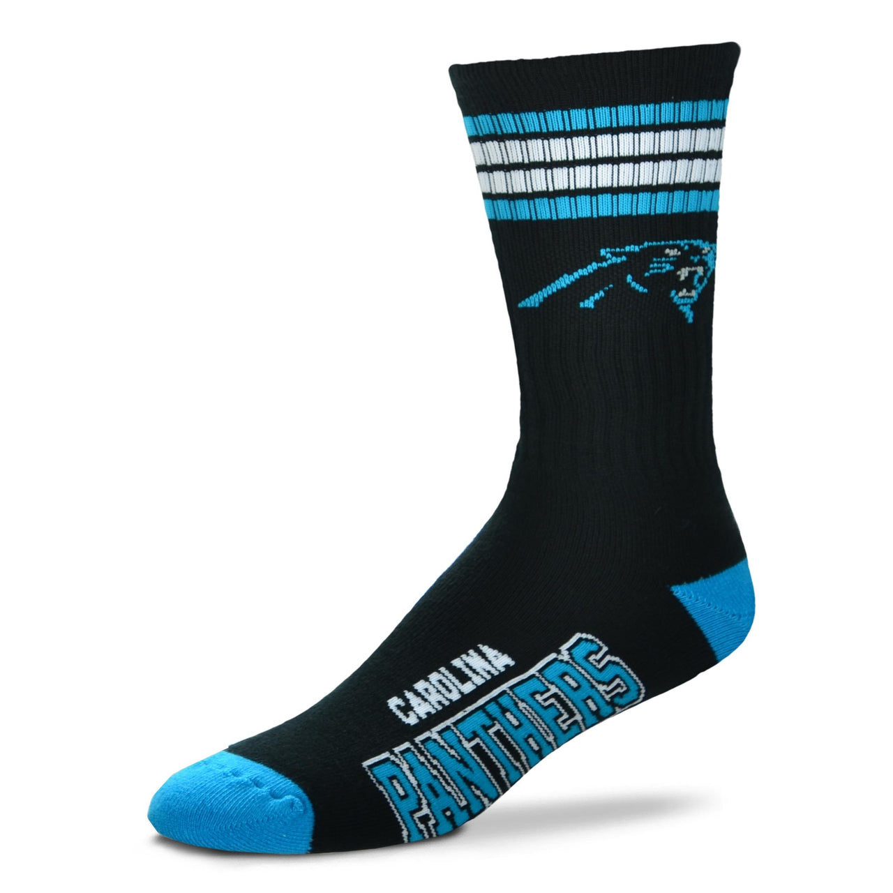 Carolina Panthers Men's 4 Stripe Deuce Socks - Dynasty Sports & Framing 