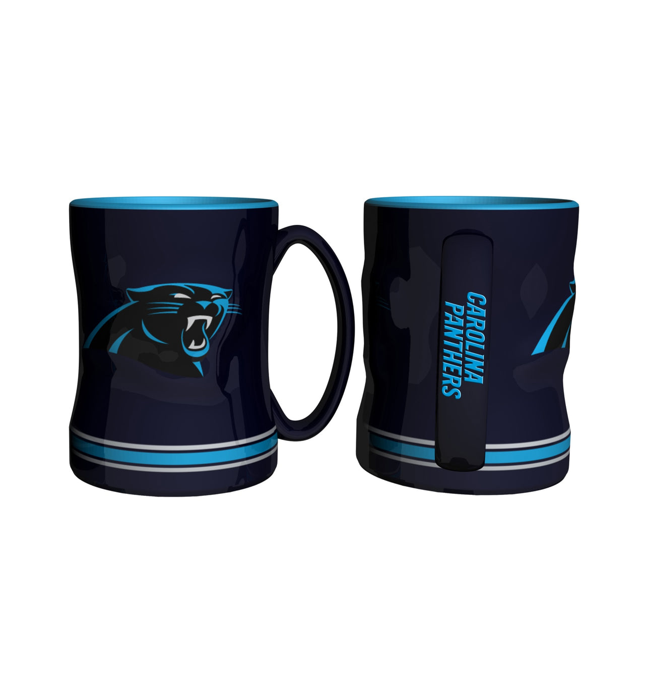 Carolina Panthers Logo Relief Coffee Mug - Dynasty Sports & Framing 