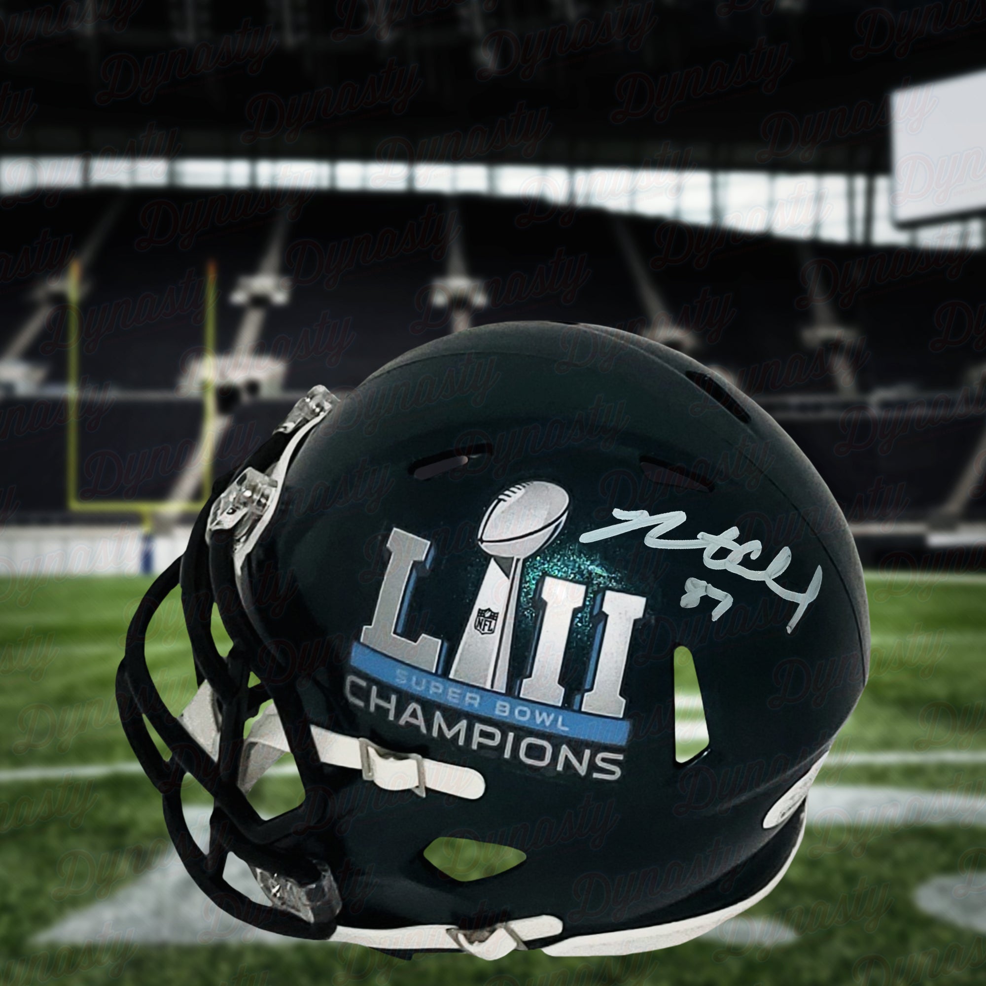 Brent Celek Philadelphia Eagles Autographed Super Bowl LII Mini-Helmet - Dynasty Sports & Framing 