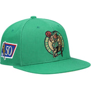 Boston Celtics Mitchell & Ness 50th Anniversary Hardwood Classics Snapback Hat - Dynasty Sports & Framing 