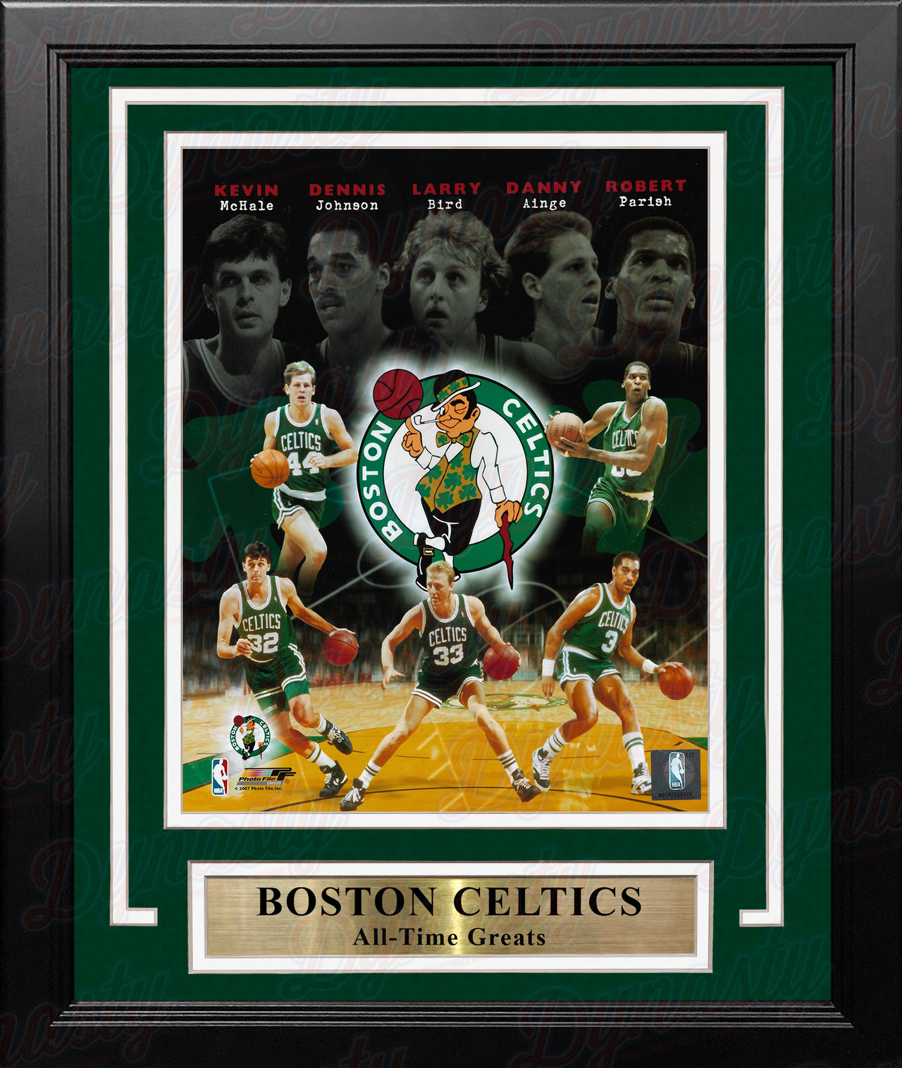 Boston Celtics All-Time Greats 8" x 10" Framed Basketball Collage Photo - Dynasty Sports & Framing 
