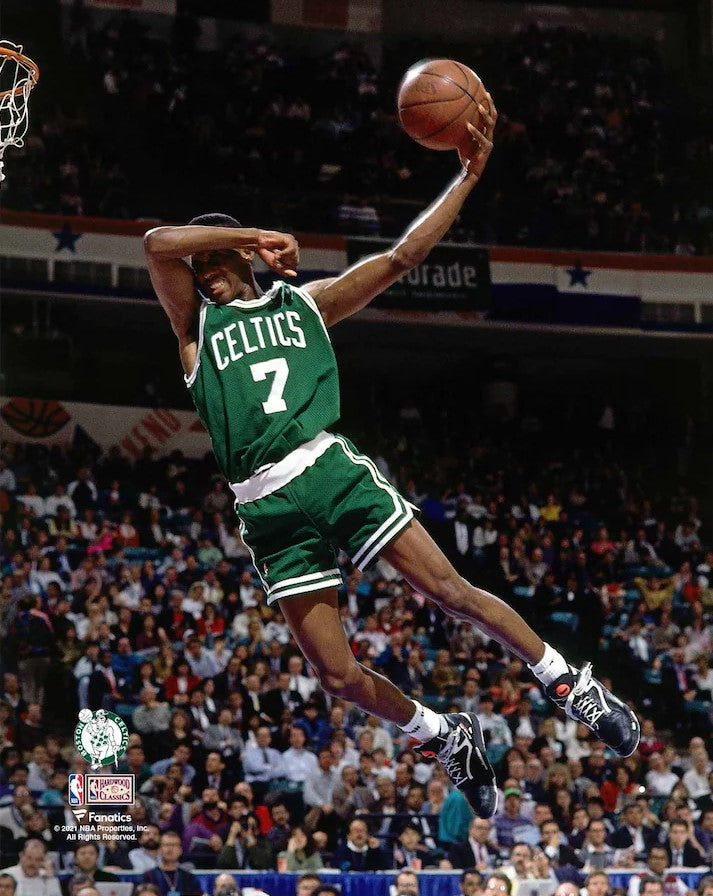 Dee Brown No-Look Dunk 1991 Slam Dunk Contest Boston Celtics 8" x 10" Basketball Photo - Dynasty Sports & Framing