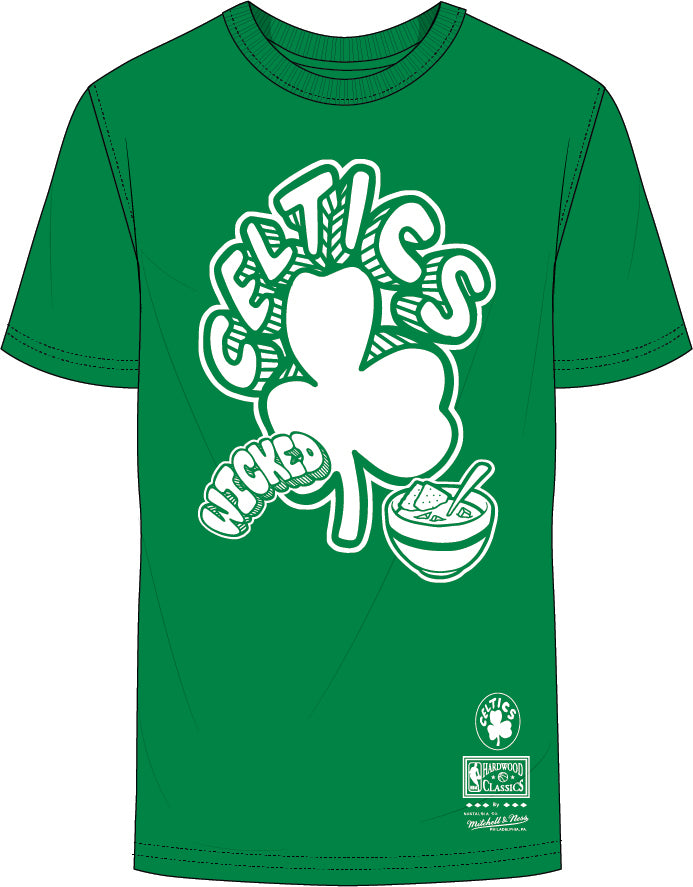 Boston Celtics Mitchell & Ness Doodle 1.5 T-Shirt - Dynasty Sports & Framing 